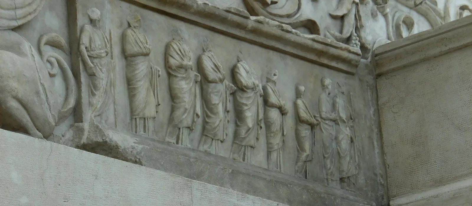 Ara Pacis Augustae, processional frieze detail (Rome, 13–9 BC)