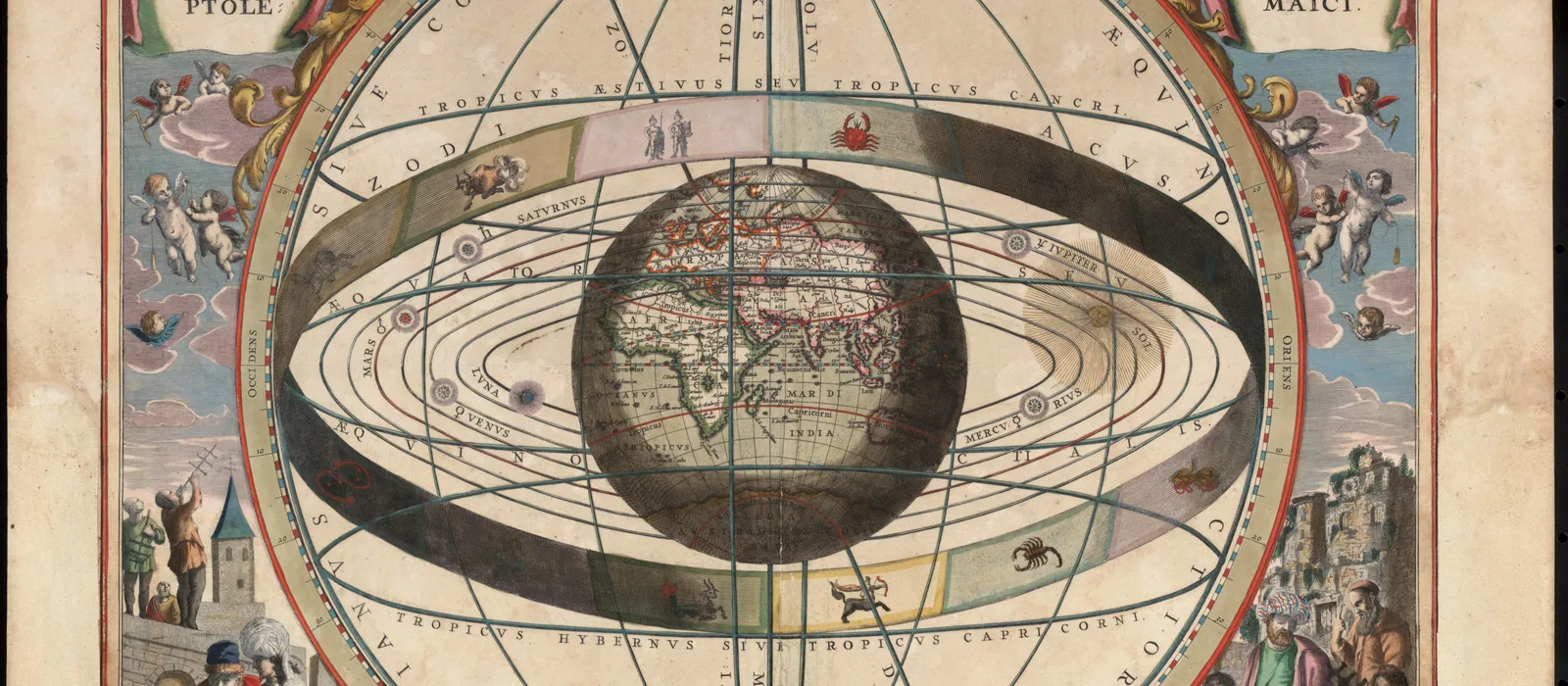 Scenographia Systematis Mundani Ptolemaici (Andreas Cellarius, Harmonia Macrocosmica, 1660)