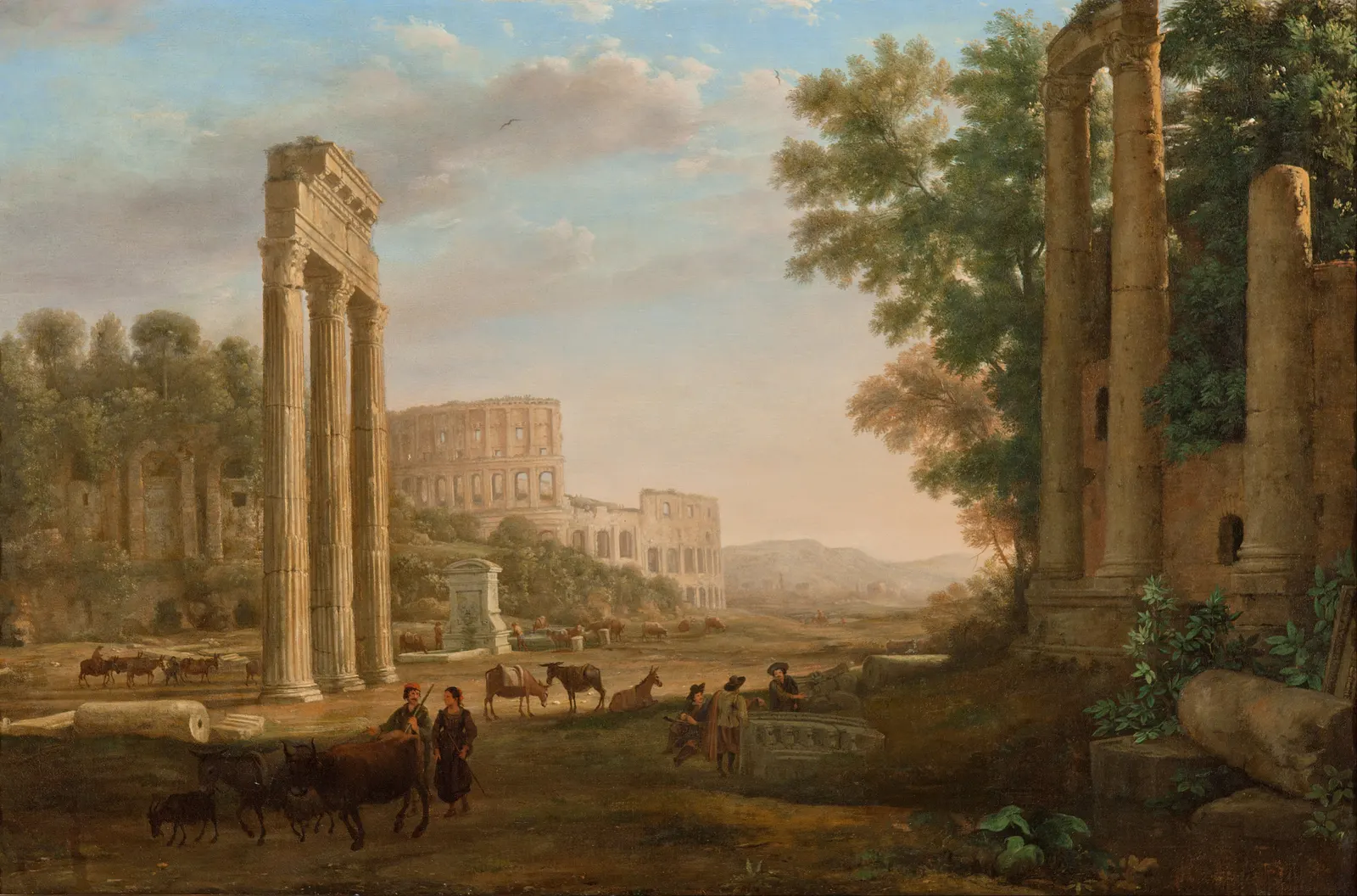 Capriccio with Ruins of the Roman Forum (Claude Lorrain, c. 1634)